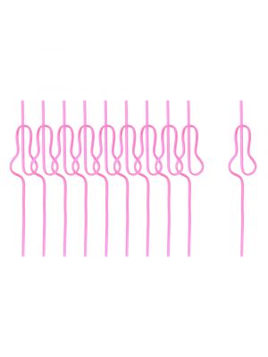 Twisted Pecker Pink Straws